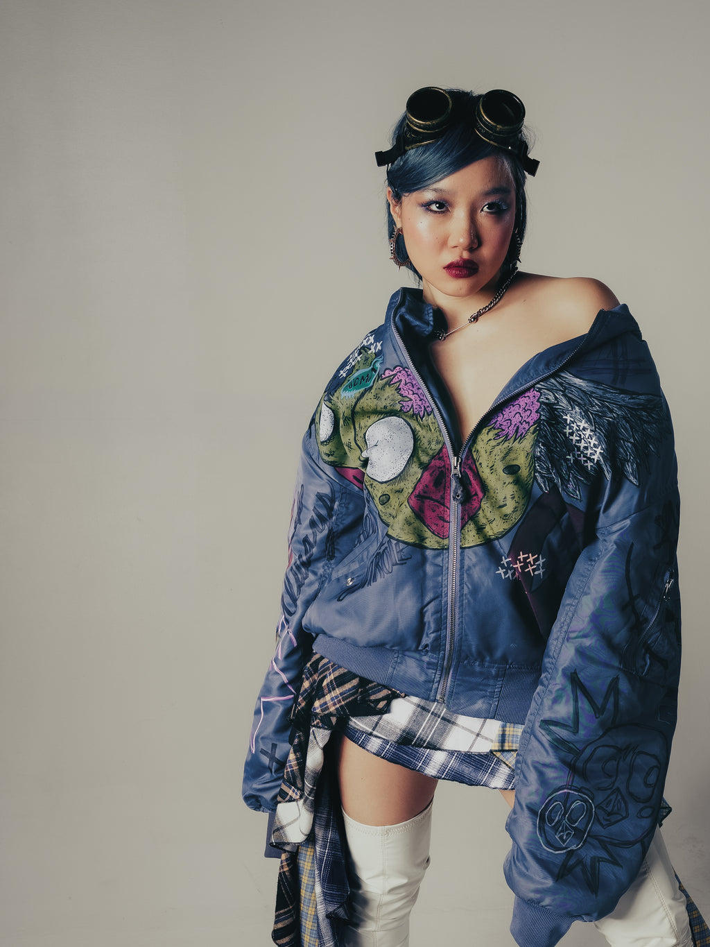 (Large) OLD NAV BOMBER jacket