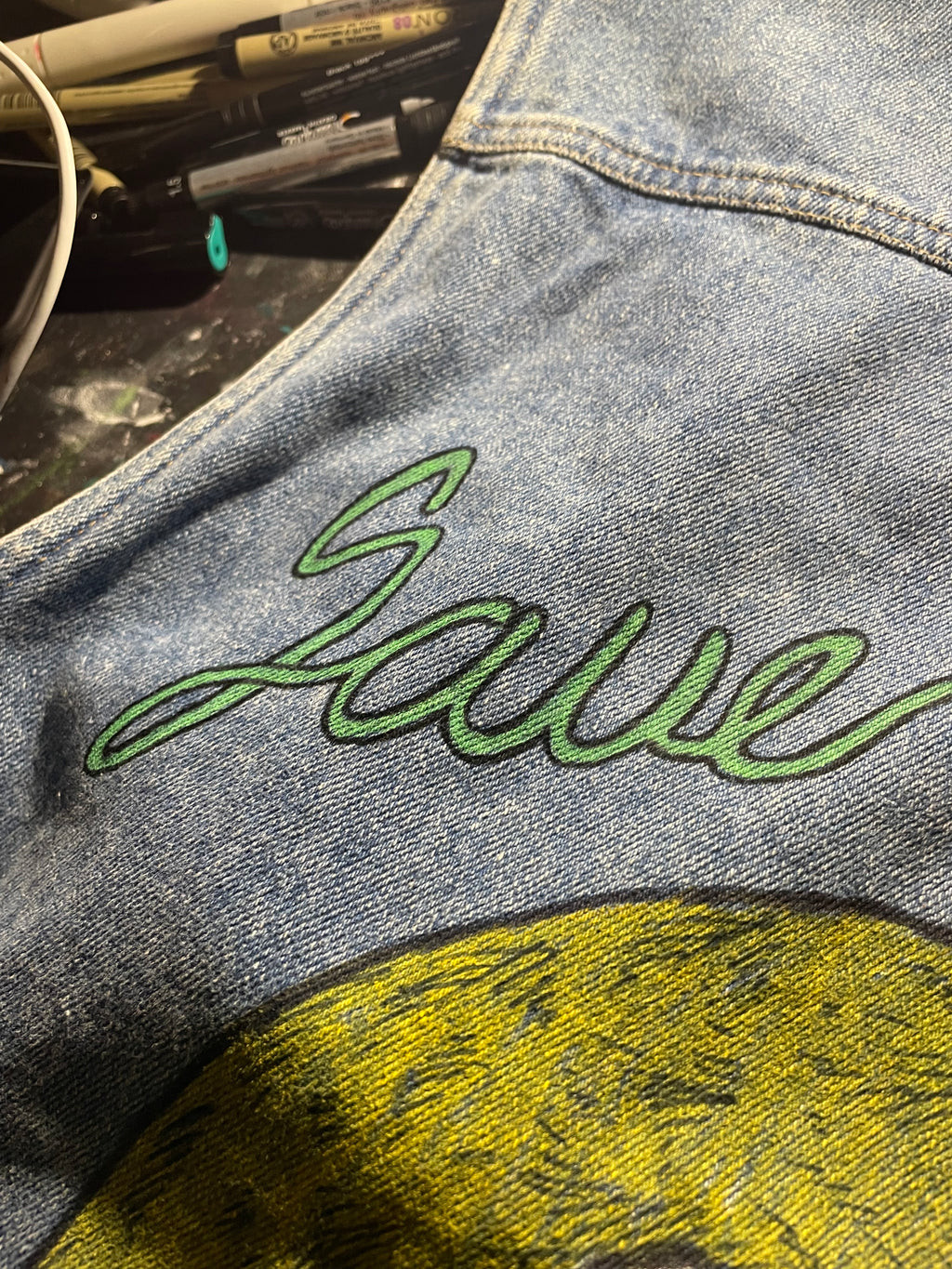 “SAVE US” denim vest ￼